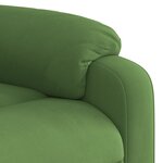 vidaXL Fauteuil de massage inclinable Vert clair Velours