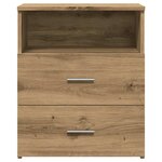 vidaXL Table de chevet chêne artisanal 50x32x60 cm bois d'ingénierie