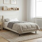 vidaXL Duvet complet toute l'année Matelassé Gris clair 135 x 200 cm