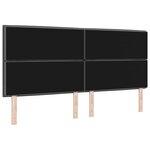 vidaXL Tête de Lit LED Design Lignes Gris Foncé 100 cm Tissu