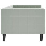 vidaXL Lit de jour gris clair 80x200 cm velours