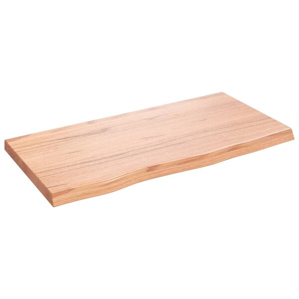vidaXL Étagère murale marron clair bois chêne massif traité