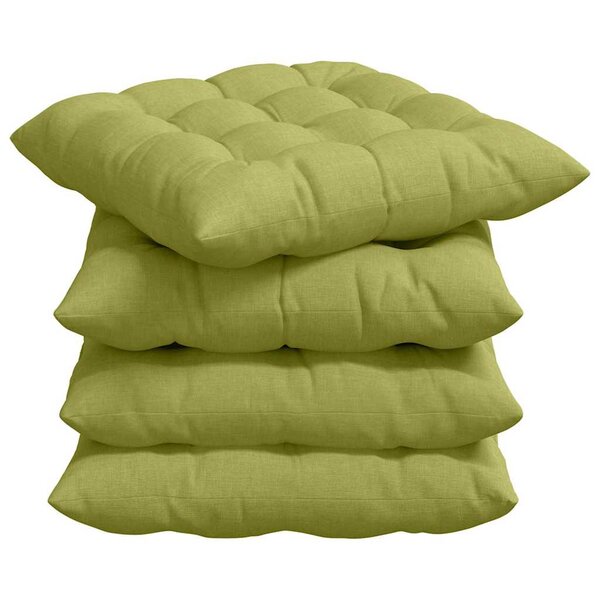 vidaXL Coussins de siège 2 Pièces Vert clair 40 x 40 x 6 cm tissu