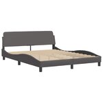 vidaXL Cadre de lit Viana avec LED sans matelas gris 160x200 cm