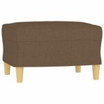 vidaXL Ensemble de canapés 4 Pièces avec coussins Marron Tissu