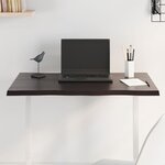 vidaXL Dessus de table bois chêne massif traité bordure assortie