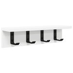 vidaXL Porte-manteau mural Blanc 40 x 10.5 x 10.5 cm Bois d'ingénierie