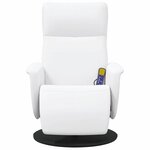 vidaXL Fauteuil de massage inclinable Blanc 71 x 90 x 105 cm