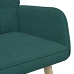 vidaXL Sofa 2 places Vert foncé 115 x 61 x 87 cm Tissu