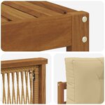 vidaXL Ensemble de canapés d'extérieur 6 pc Naturel et Beige
