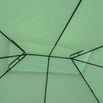 Toile de rechange pour pavillon tonnelle tente 3 x 4 m polyester haute densité 180 g/m² vert