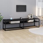 vidaXL Meuble TV Marbre noir 160x40x40 5 cm Verre trempé