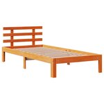 vidaXL Cadre de lit et tête de lit sans matelas cire marron 100x200 cm