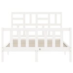 vidaXL Cadre de lit sans matelas blanc 140x200 cm bois de pin massif
