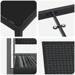 vidaXL Ensemble de salle à manger de jardin 5 pièces en poly rotin noir