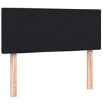 vidaXL Sommier à lattes de lit avec matelas noir 120x210 cm velours