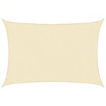 vidaXL Voile d'ombrage 160 g/m² Crème 2 5x3 5 m PEHD