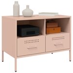 vidaXL Meubles TV 2 Pièces rose 68x39x50 5 cm acier