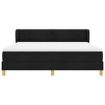 vidaXL Lit à Ressorts avec Matelas Crème 90x200 cm Tissu Noir