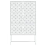 vidaXL Buffet haut Blanc 80x35x135 cm Acier