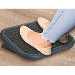 Q-connect repose-pieds - Réglable avec revêtement caoutchouc - 45x33x8.5cm - Noir
