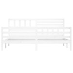 vidaXL Cadre de lit sans matelas blanc bois massif 200x200 cm