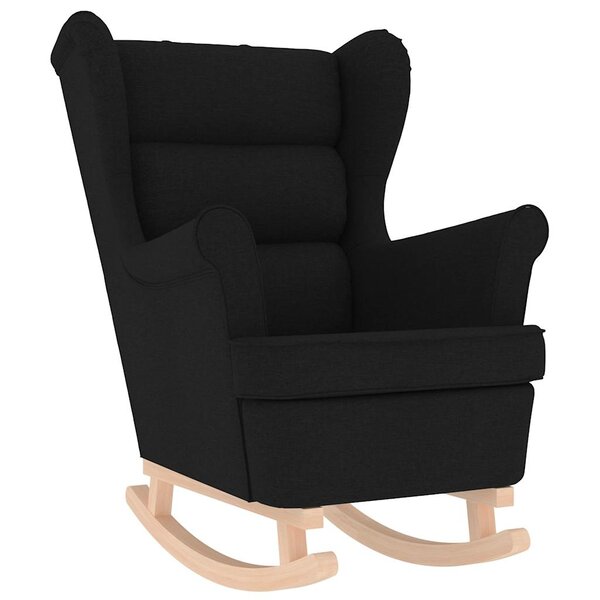 vidaXL Chaise à bascule noir 74x90x102 cm tissu