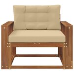 vidaXL Sofa de milieu extérieur Naturel