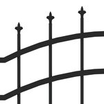 vidaXL Clôture de jardin avec sommet de lance Noir 140 cm