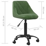 Vidaxl chaise de salle à manger vert foncé velours