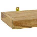 vidaXL Étagères murales 2 Pièces 40x15x4 cm bois de teck massif