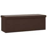 vidaXL Banc de rangement pliable Marron PVC