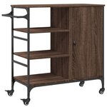 vidaXL Chariot de cuisine chêne marron bois d'ingénierie