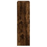 vidaXL Armoire à chaussures chêne fumé 60x34x116 cm bois d'ingénierie