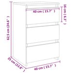 vidaXL Table de chevet Chêne sonoma 40x35x62 5 cm bois d'ingénierie