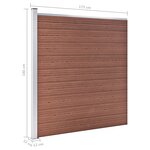 vidaXL Clôture de jardin WPC 175x186 cm Marron