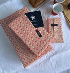 Trio feuilles cadeaux réutilisables Orange Hendaye