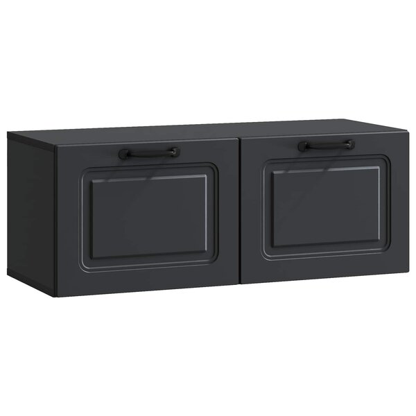 vidaXL Meuble TV mural Noir 78 5 x 31 x 30 cm Bois d'ingénierie