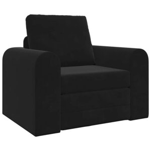 vidaXL Canapé-Lit Noir 98 x 71 x 83 cm Velours