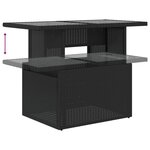 vidaXL Salon de jardin 7 Pièces avec coussins noir résine tressée