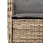 vidaXL Ensemble à manger de jardin avec coussins 5Pièces Beige poly rotin