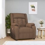 vidaXL Fauteuil de massage Marron Tissu