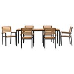 vidaXL Ensemble Salle à Manger Jardin en Bois Acacia et Métal