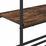 vidaXL Portant à vêtements avec étagères Chêne fumé 60 x 30 x 171 cm