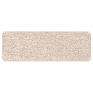Tapis d'escalier vidaXL avec support en latex Crème 25x60 cm