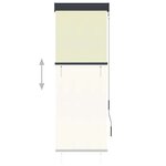 vidaXL Store roulant d'extérieur 60 x 250 cm Crème