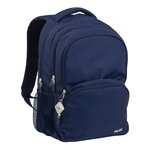 Sac à dos scolaire Milan Serie 1918 25L - 3 poches avant + 2 poches latérales - Poignées réglables et rembourrées - Taille 46 5x30x17cm - Couleur Bleu foncé