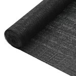 vidaXL Filet brise-vue Noir 3 6x50 m PEHD 75 g/m²
