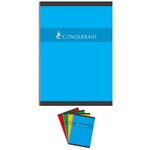 Cahier broché A4 192 pages 70g quadrillé 5x5 coloris aléatoires CONQUÉRANT