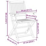 vidaXL Chaises pliables de jardin 6 Pièces Bois d'acacia solide